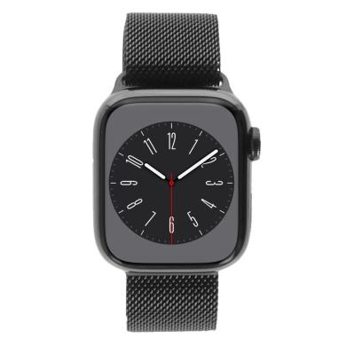 Apple Watch Series 8 GPS + Cellular 41mm Acier inoxydable graphite Bracelet Milanais graphite - très bon état Reconditionné - Apple reconditionné disponible sur As Good As New